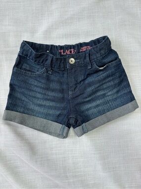 The Children’s Place Girls' Dark Wash Denim Shorts